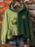 Women's Vintage Animal Print Hoodie