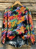 Women's Retro Bohemian Print Sweater