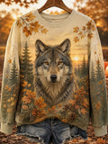 Women's Fall Animal Print Sweatshirt