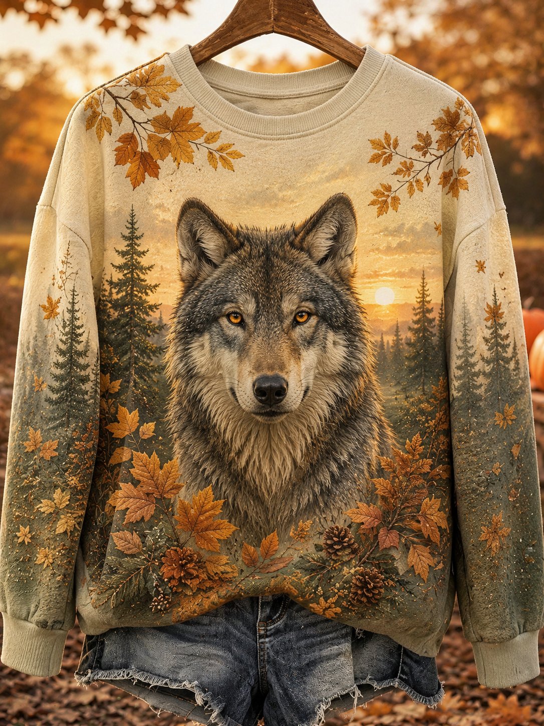 Women's Fall Animal Print Sweatshirt