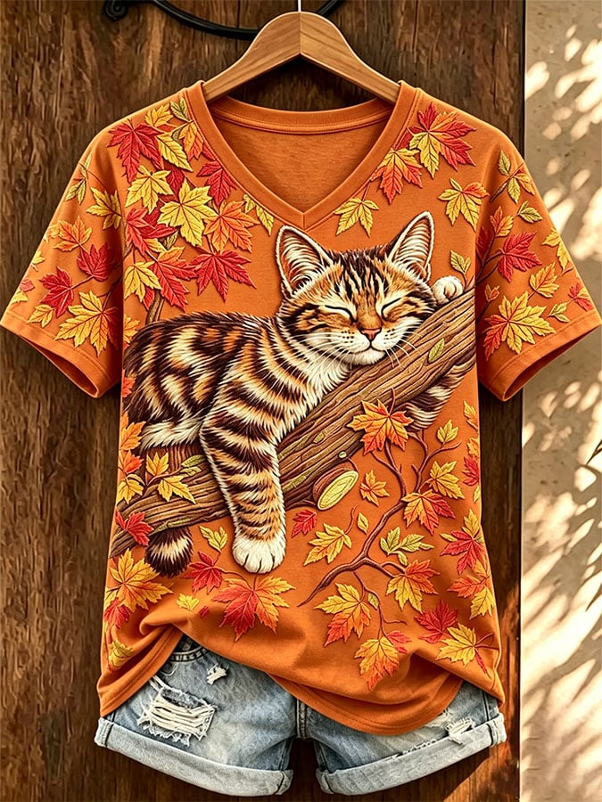 Women's Casual Print Short-Sleeve T-Shirt