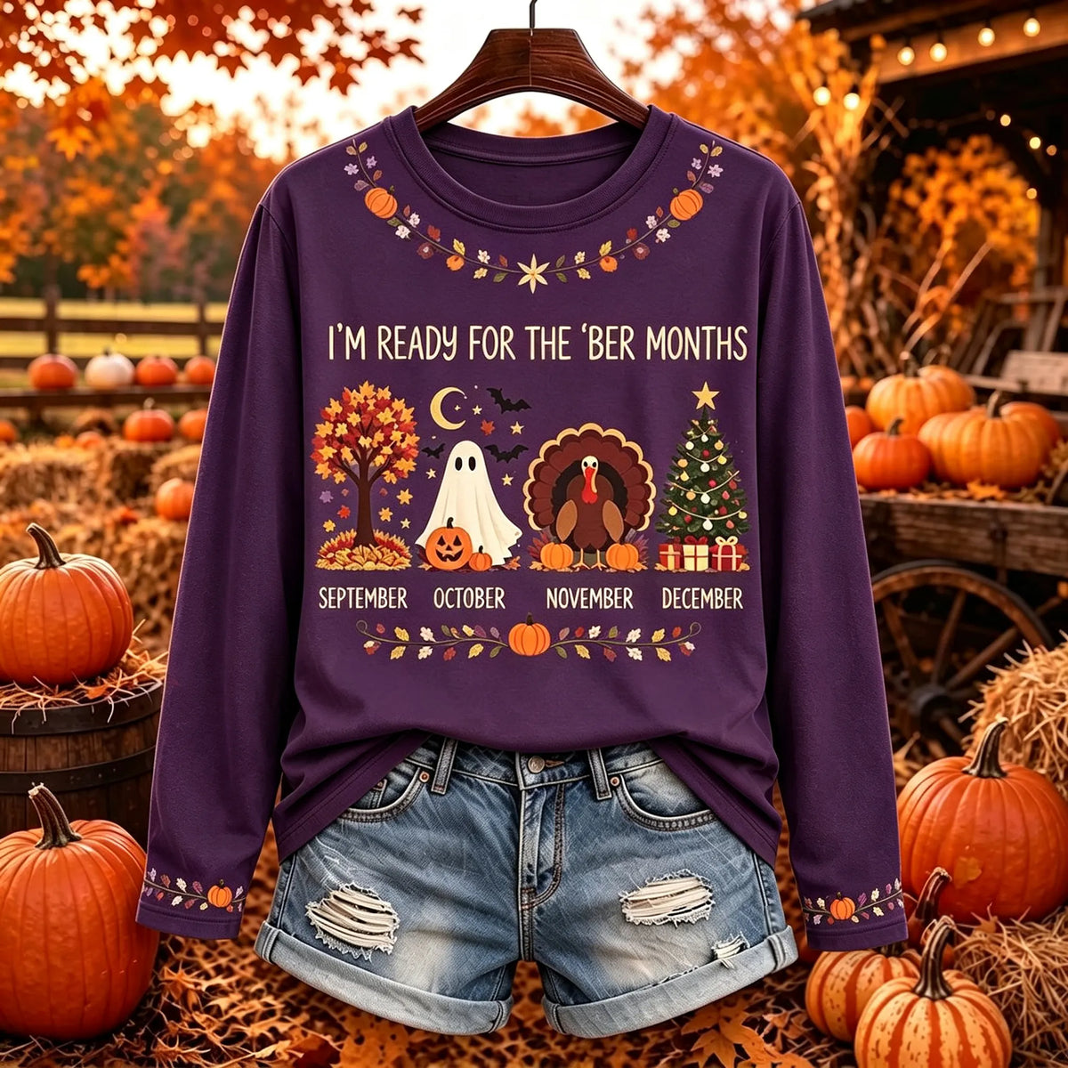 Women's Retro Autumn Casual Round Neck Top