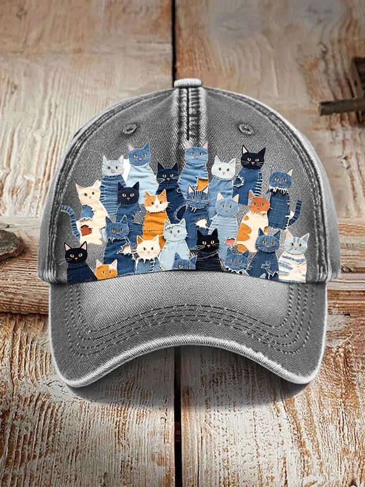 Cute Animal Cat Art Print Hat
