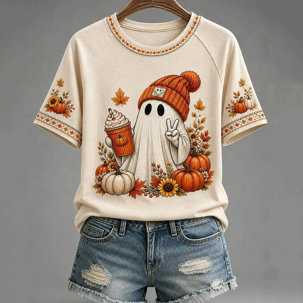 Women's Fall Funny Casual Graphic Print T-shirt