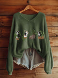 Women's Cat Knited Top