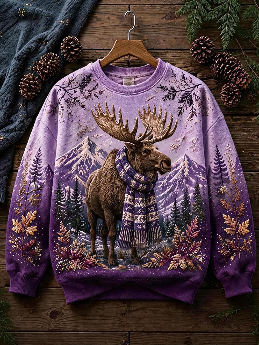Women's Autumn Animal Print Crew Neck Long-Sleeve T-Shirt