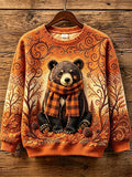 Women's Casual Printed Long-Sleeve Sweatshirt