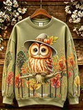 Women's Casual Printed Long-Sleeve Sweatshirt