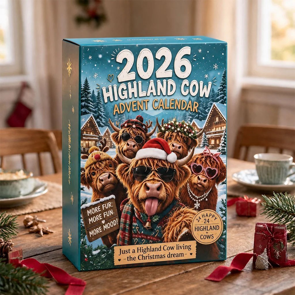2026 Highland Cow Advent Calendar Blind Box