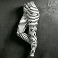Women's Cat Paw Striped Print Leggings