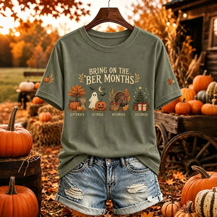 Women's "ber-months" Casual Printed T-shirt