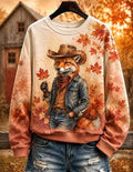 Women's Fall Animal Print Sweatshirt