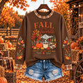 Women's Fall Halloween 'fall Is My Favorite' Pattern Sweatshirt