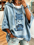 Women's Cat Printing Art Casual Top