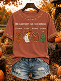 Vintage Women's I'm Ready For The Ber Months Cute Print T‐shirt
