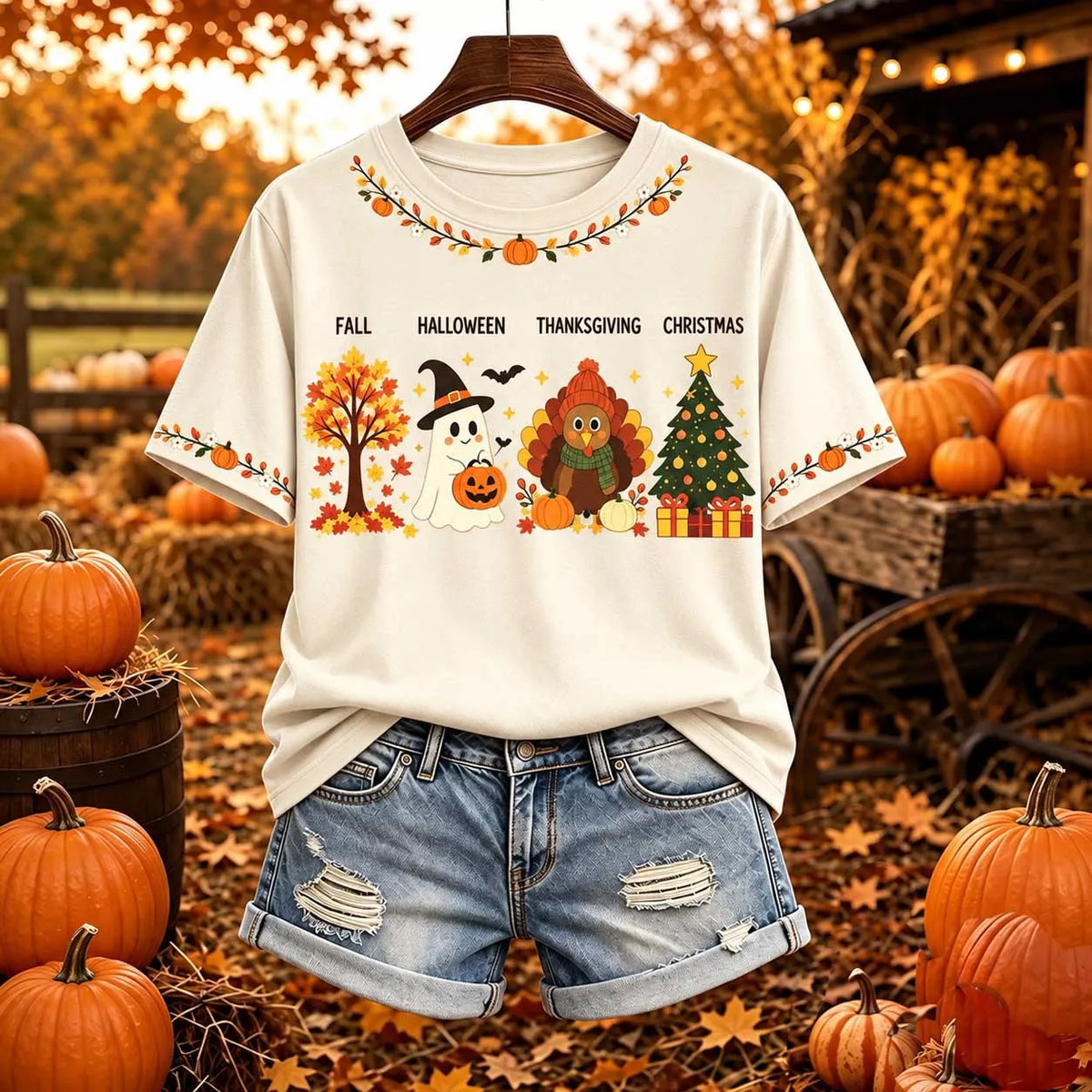 Women's I'm Ready For The 'ber Months Print Short-sleeved T-shirt