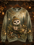Men's Warm Healing Animal Print Sweatshirt