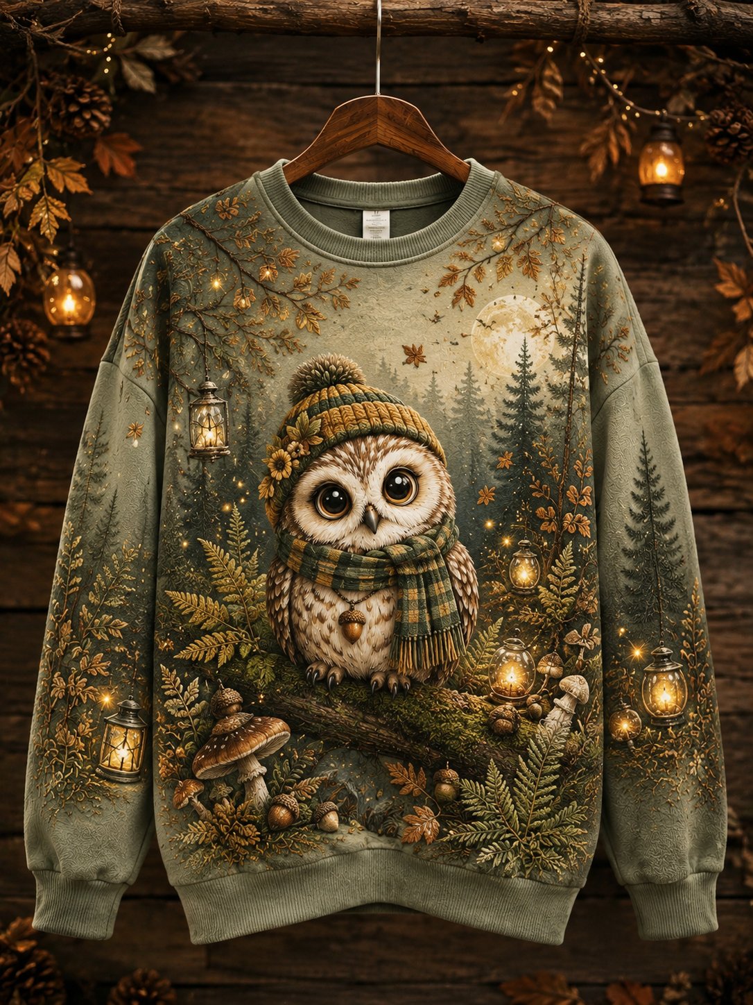 Men's Warm Healing Animal Print Sweatshirt
