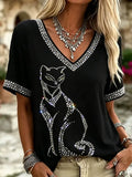 Women'S Casual Cute Animal Print T-Shirt