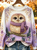Women's Casual Printed Long-Sleeve Sweatshirt