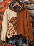 Women's Vintage Animal Print Hoodie