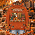 Women's I'm Ready For The Ber Months Fall Pumpkin Turkey Snowman Print Pocket Hoodie