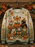 Women's Autumn Animal Printed Casual Sweatshirt