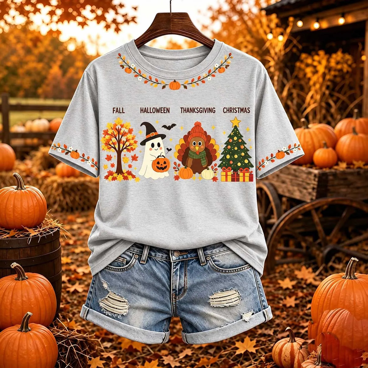 Women's I'm Ready For The 'ber Months Print Short-sleeved T-shirt