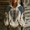 Women's Bohemian Ethnic Print Tie-dye Hoodie