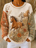 Women's Casual Animal‐Print Sweatshirt