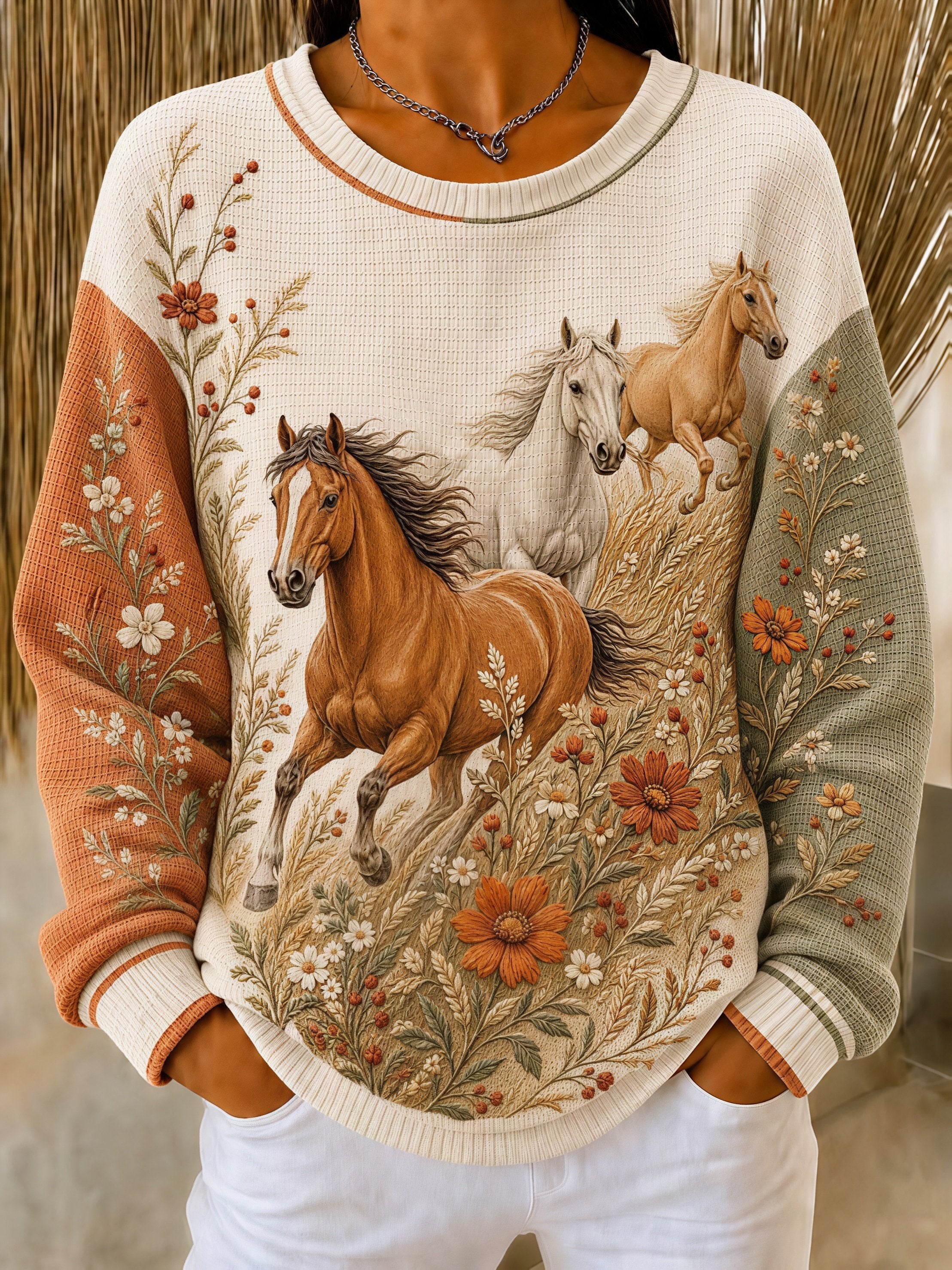 Women's Casual Animal‐Print Sweatshirt