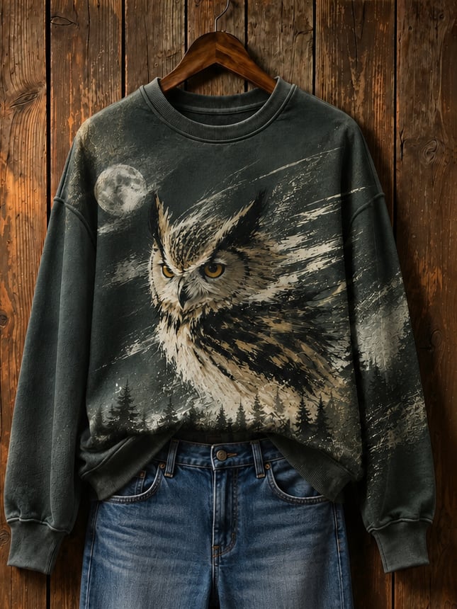 Women's Outdoor Casual Animal Print Sweatshirt