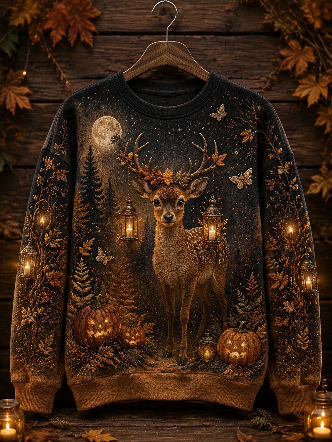 Women's Halloween Animal Print Sweatshirt
