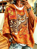 Women's Casual Printed Loose Sweatshirt
