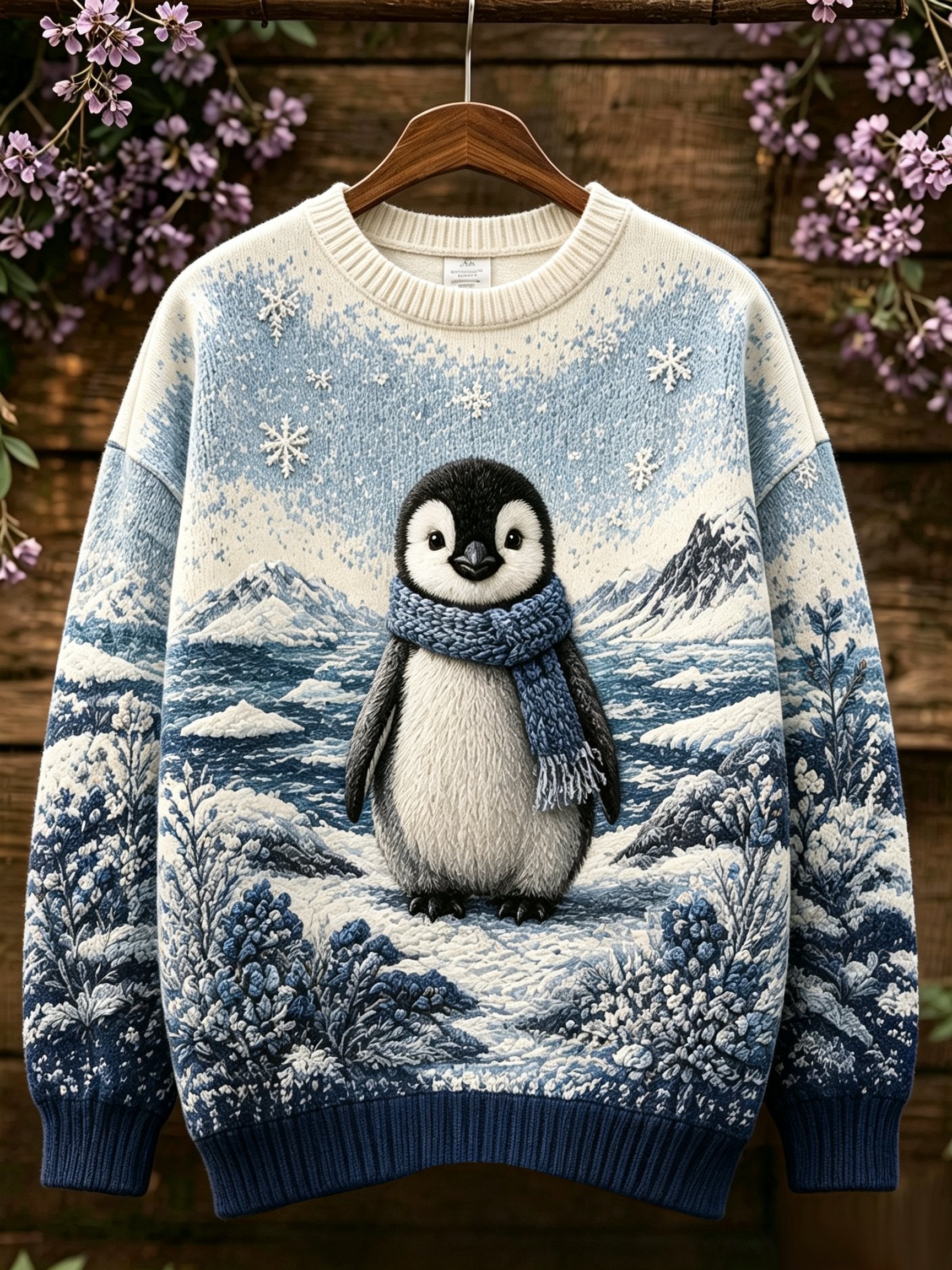 Women's Autumn Penguin Printed Casual Sweatshirt