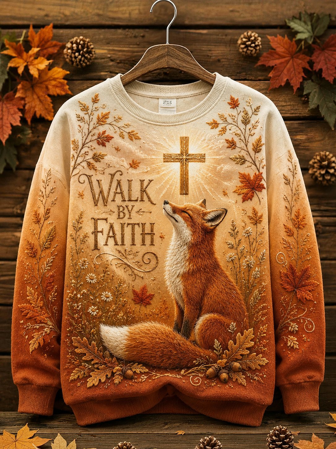 Women's Autumn Faith Animal Print Hoodie Sweatshirt