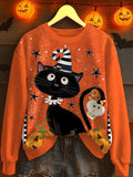 Women's Retro Halloween Graphic Sweatshirt