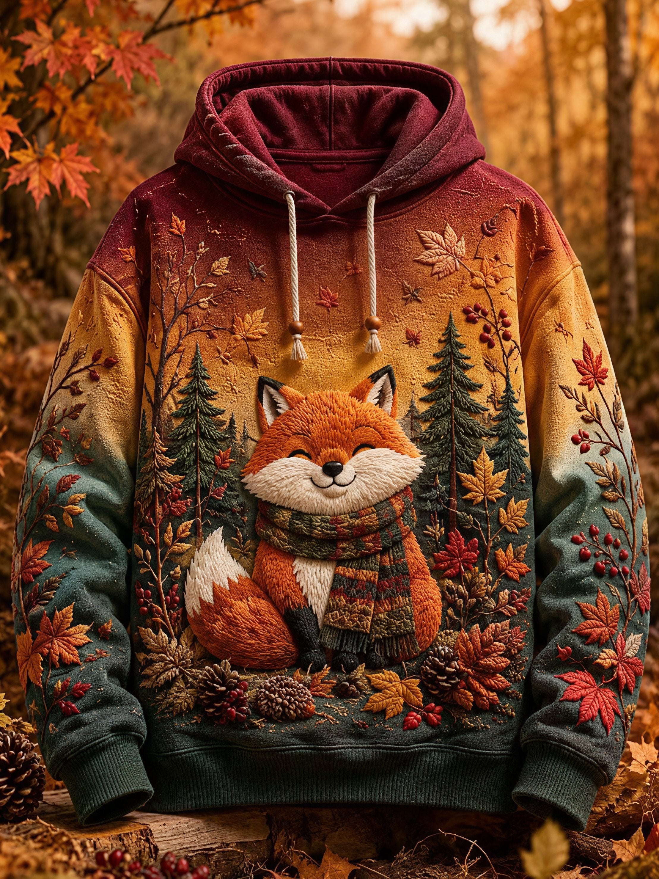 Men's Autumn Animal Print Hoodie
