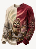 Men's Warm Healing Animal Print Sweatshirt