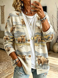 Women's Highland Cow Print Top