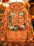 Vintage "i'm Ready For The Ber Months" Print Hoodie