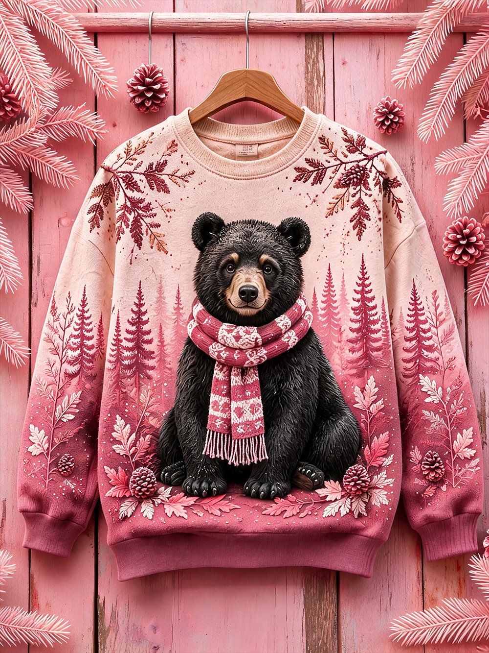 Women's Autumn Animal Print Crew Neck Long-Sleeve T-Shirt