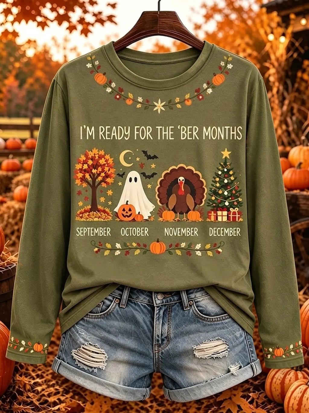 Women's Retro Autumn Casual Round Neck Top