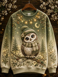 Men's Warm Healing Animal Print Sweatshirt