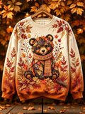 Women's Casual Printed Long-Sleeve Sweatshirt
