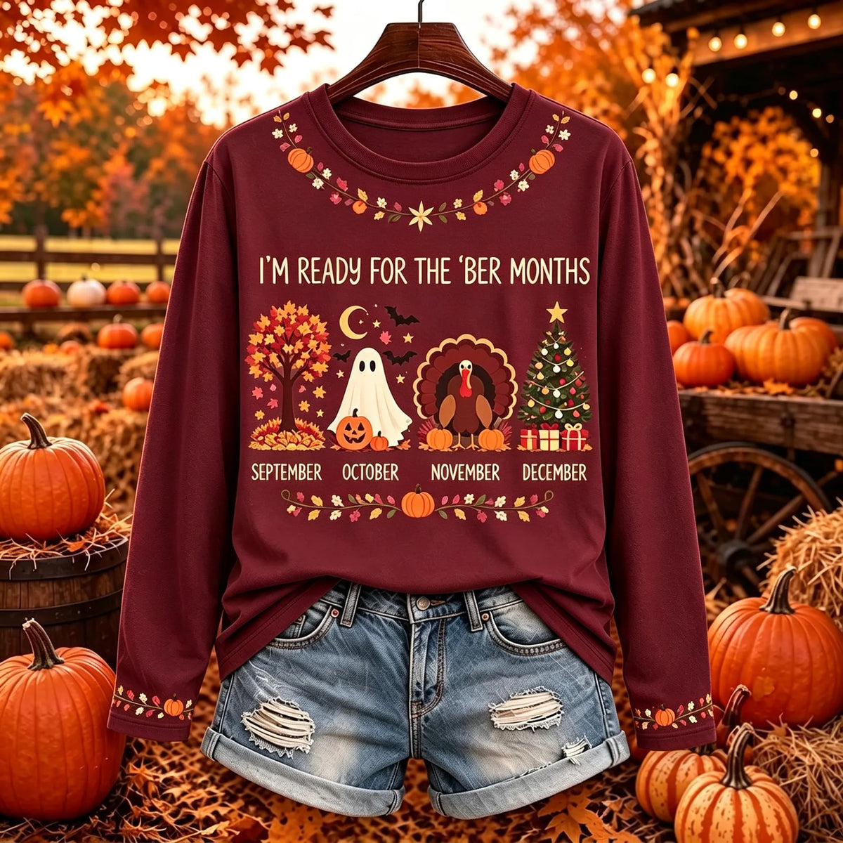 Women's Retro Autumn Casual Round Neck Top