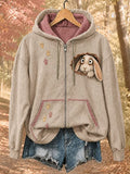 Women's Vintage Animal Print Hoodie