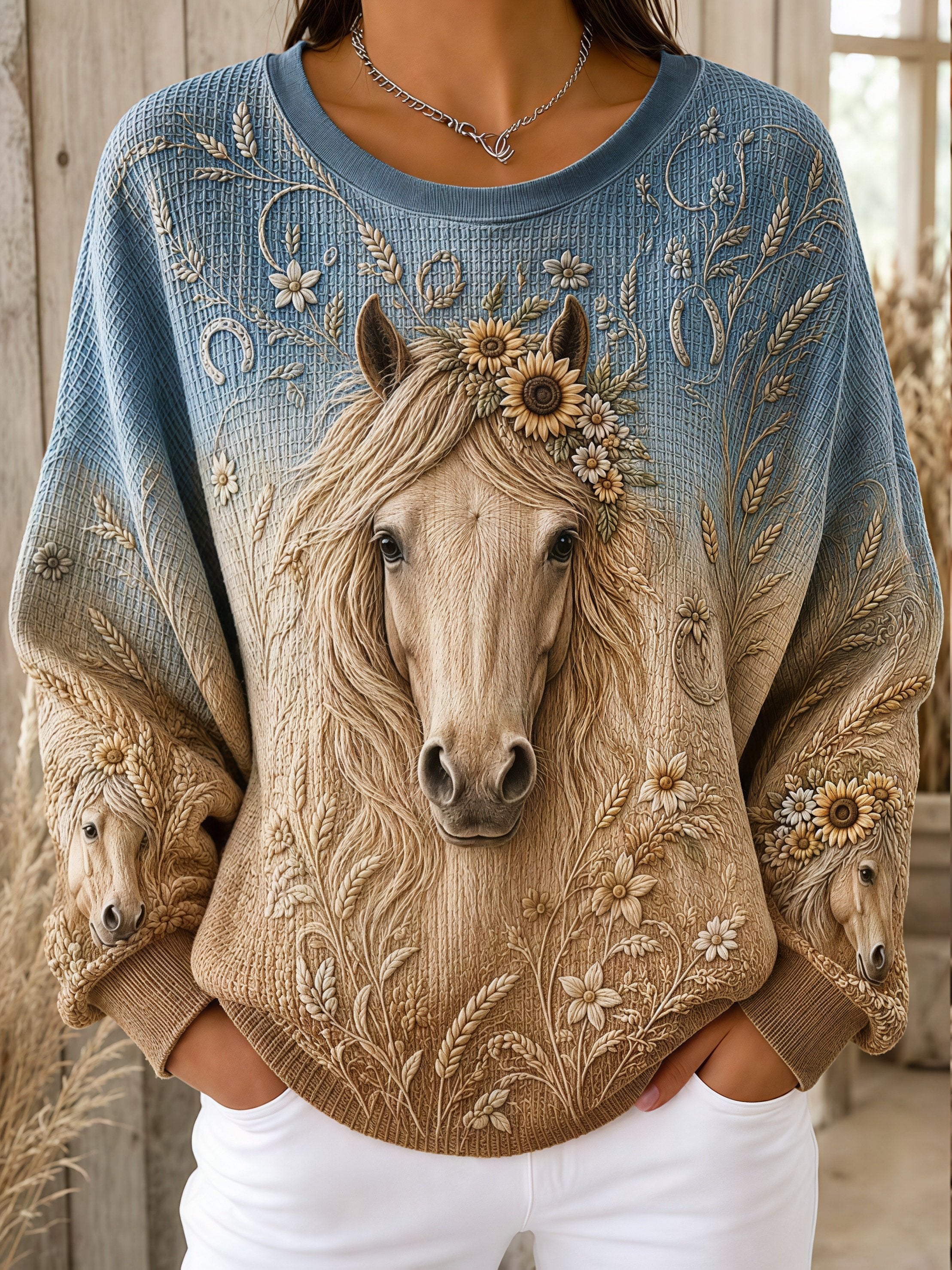 Women's Casual Animal‐Print Sweatshirt