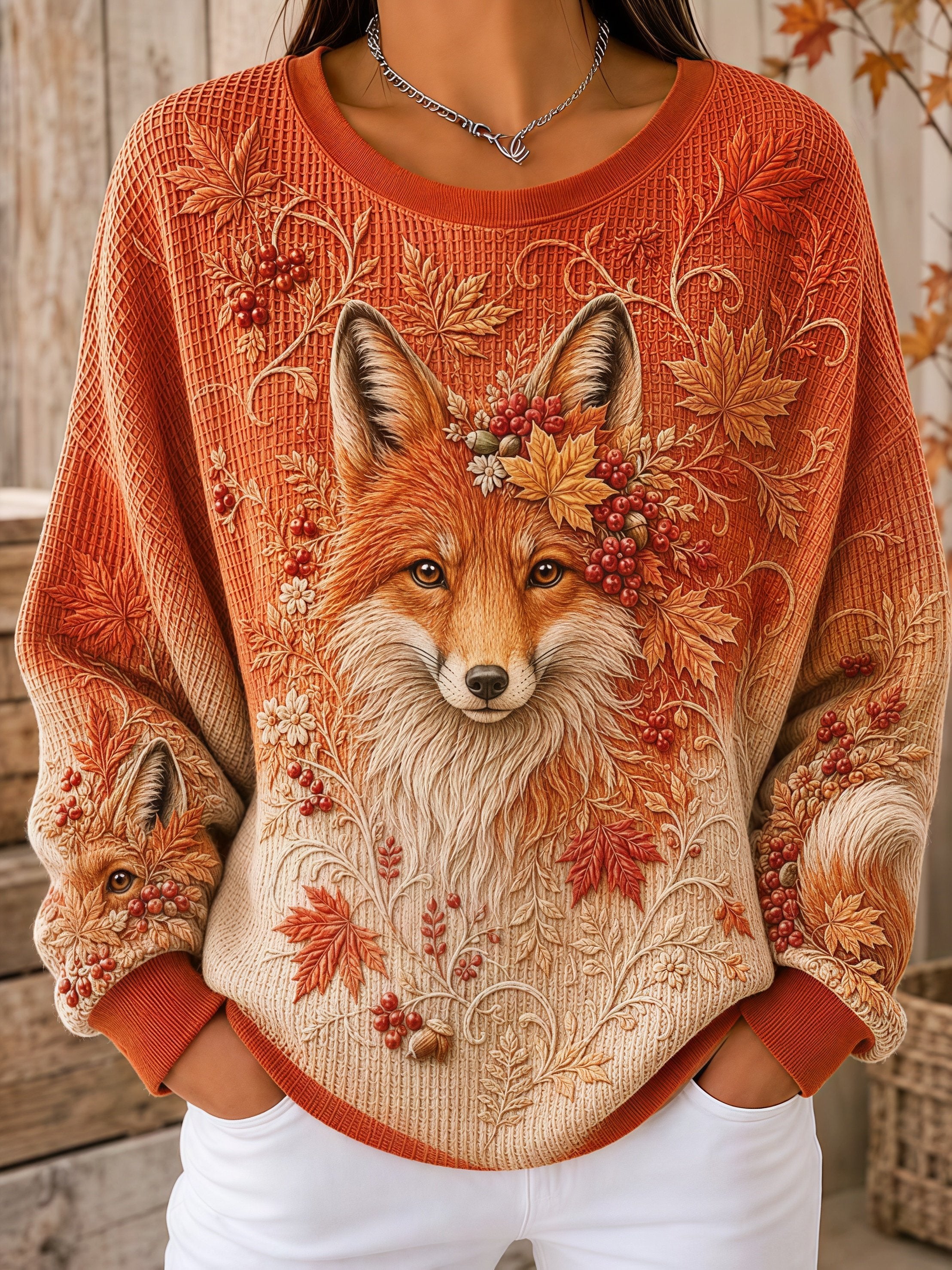 Women's Casual Animal‐Print Sweatshirt