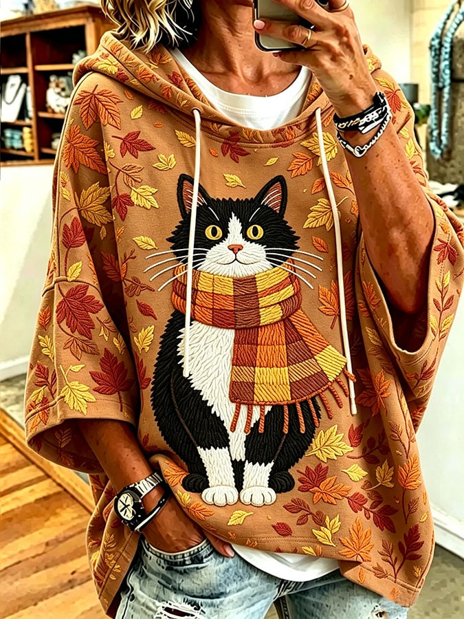 Women's Casual Printed Loose Sweatshirt